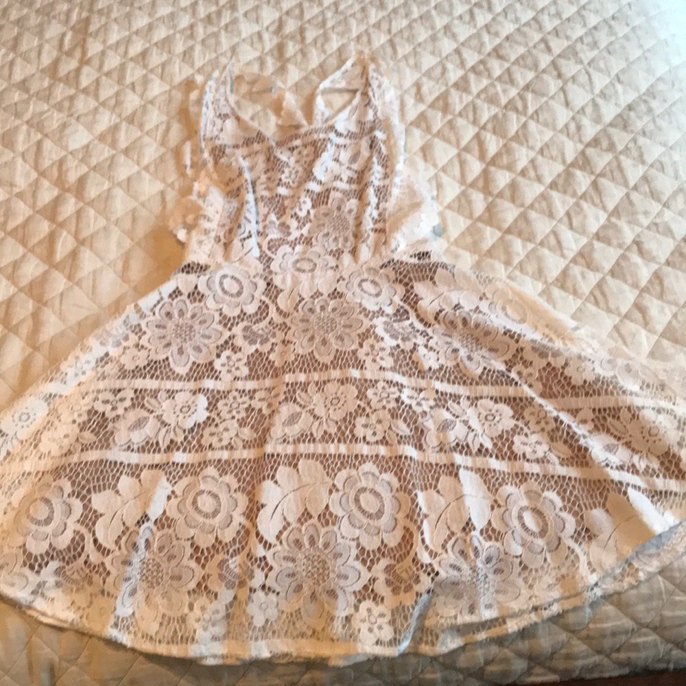For Love & Lemons White Lace Dress